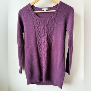 GARNET HILL 100% Cashmere Cable Knit Sweater Tunic Old Money Quiet  Luxury XS